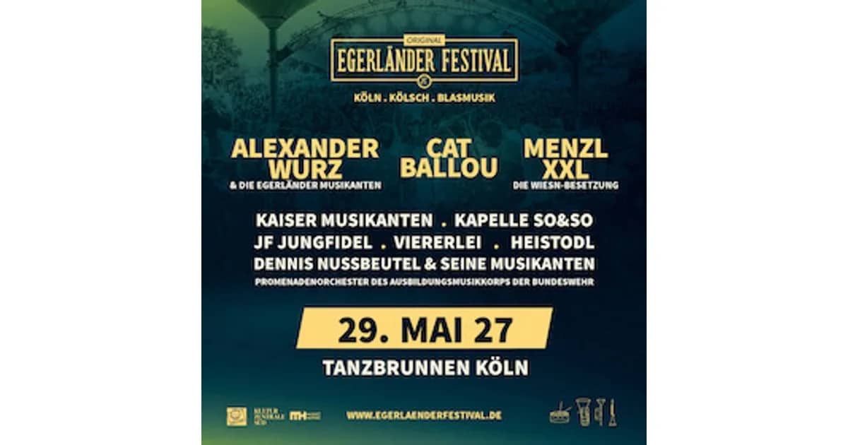 Original Egerländer Festival 2027 - Deutschlands größtes Blasmusik-Festival am Rhein