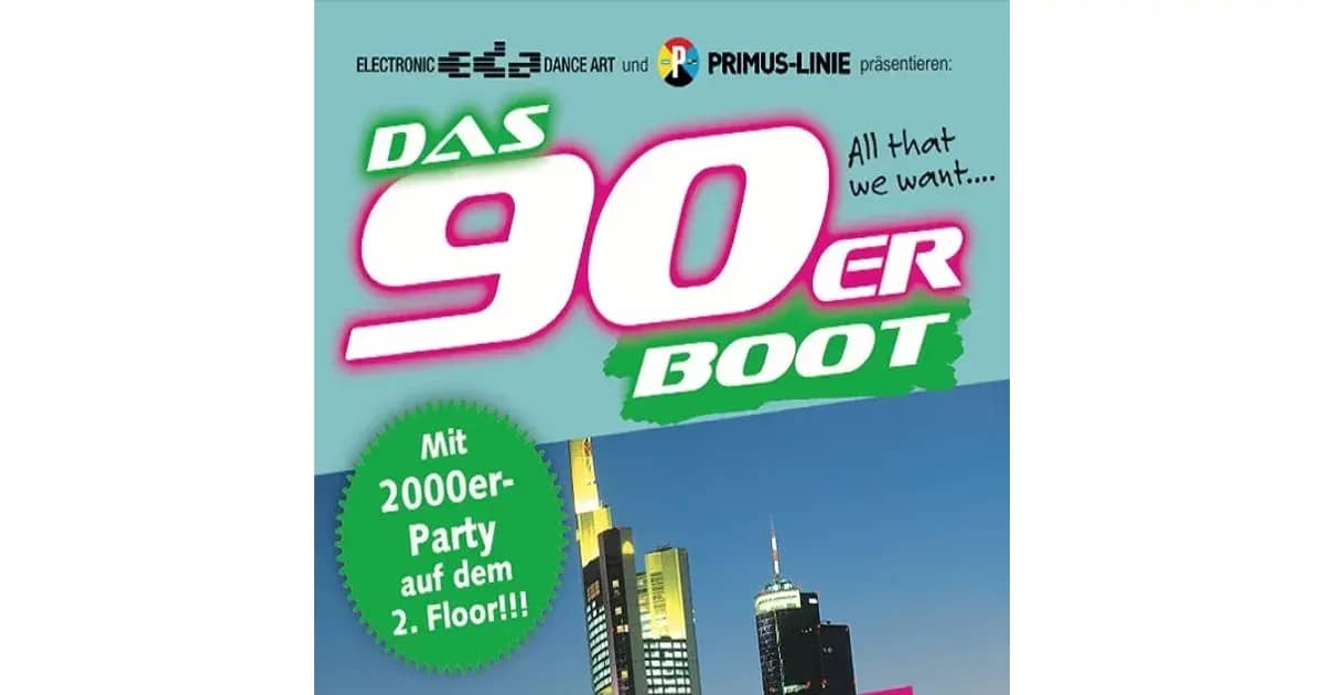 DAS 90er BOOT - Das 90erBoot am Anfang August 2026 event poster