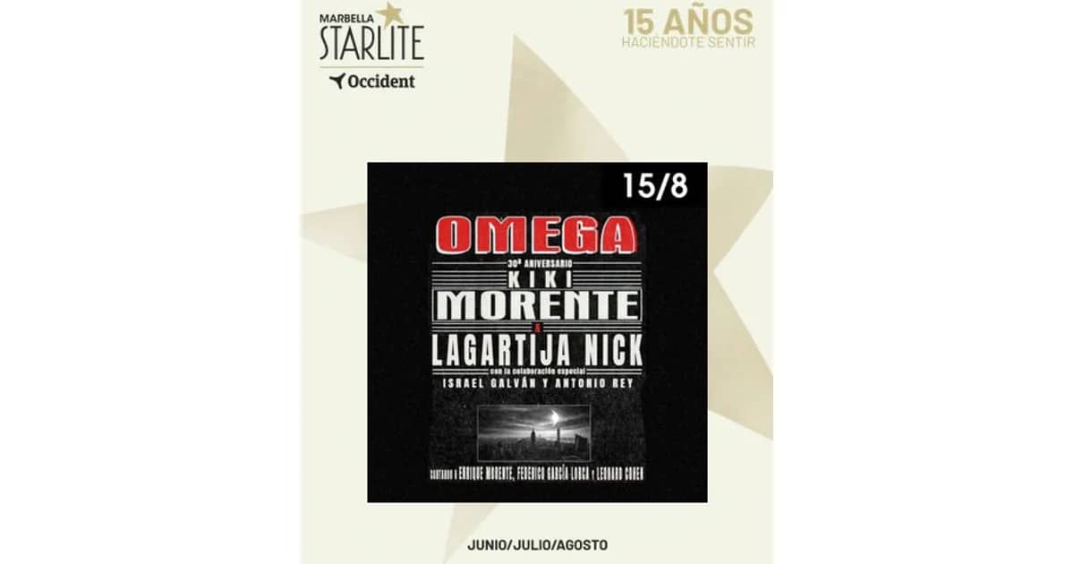 Omega 30 - Starlite Occident 2026 event poster