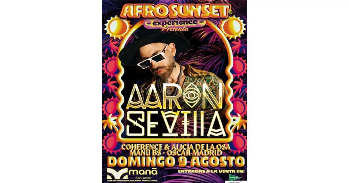 AFRO SUNSET presenta: AARON SEVILLA event poster