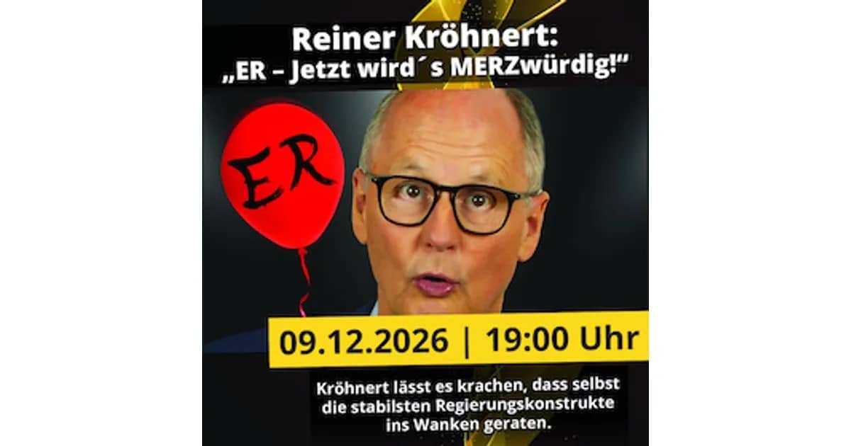 Reiner Kröhnert: „ER – Jetzt wird's MERZwürdig!“ | Magdeburg | machwerk - Reiner Kröhnert: „ER – Jetzt wird’s MERZwürdig!“ | Magdeburg | machwerk