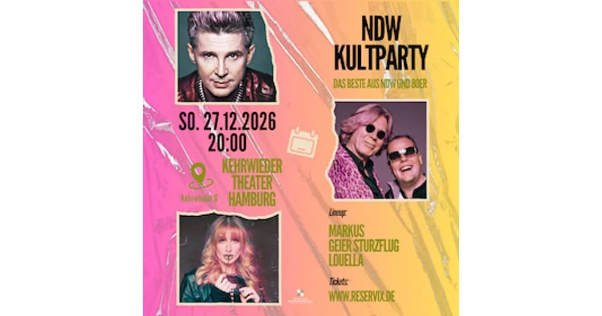 Veranstaltungen 2026 - NDW Kultparty - Das Beste aus NDW und 80er