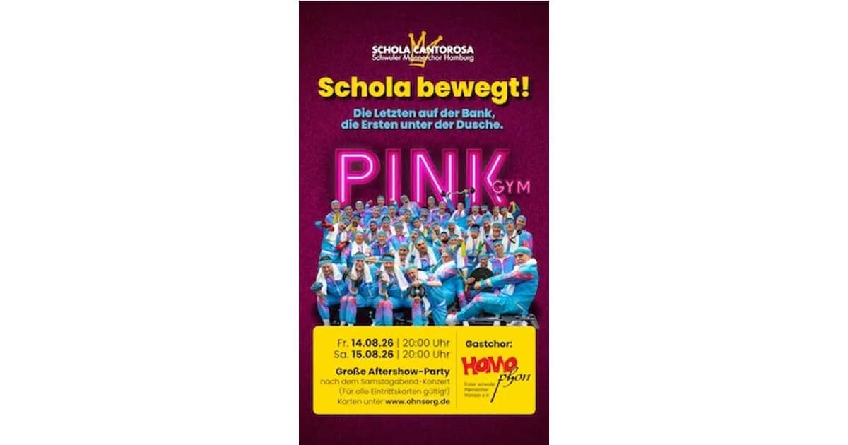 SCHOLA BEWEGT! - Die Letzten auf der Bank, die Ersten unter der Dusche! event poster