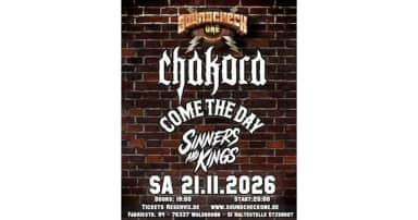 Chakora + Come The Day + Sinners