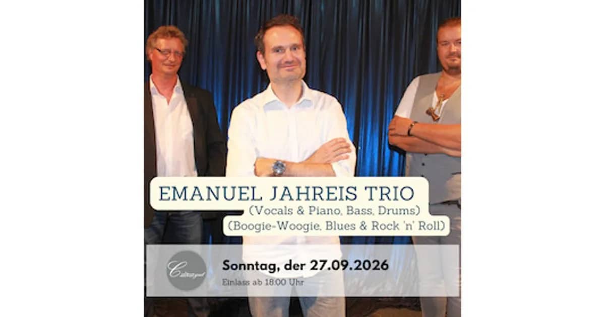 EMANUEL JAHREIS TRIO (Vocals & Piano, Bass, Drums) - Boogie-Woogie, Blues & Rock 'n' Roll