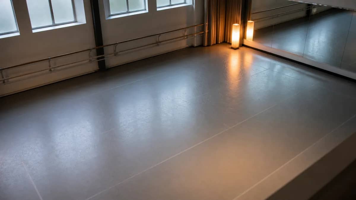 A cultural venue set for a performance or exhibition.