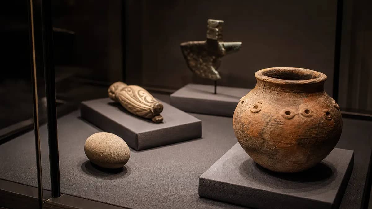 A museum interior.