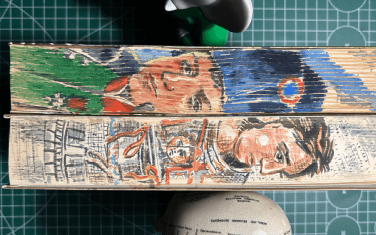 STAGE PEINTURE SUR TRANCHES DE LIVRES