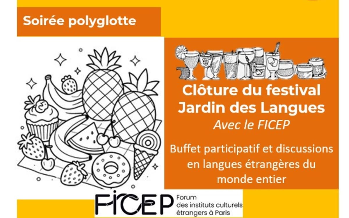 Soirée polyglotte - clôture Jardin des langues - bibliothèque Buffon event image