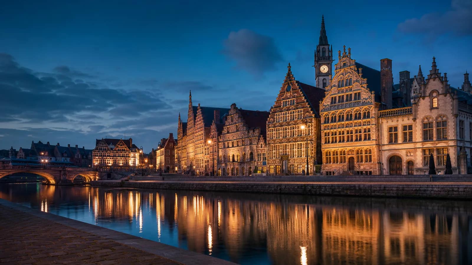 Cinematic travel view of ghent, destination guide