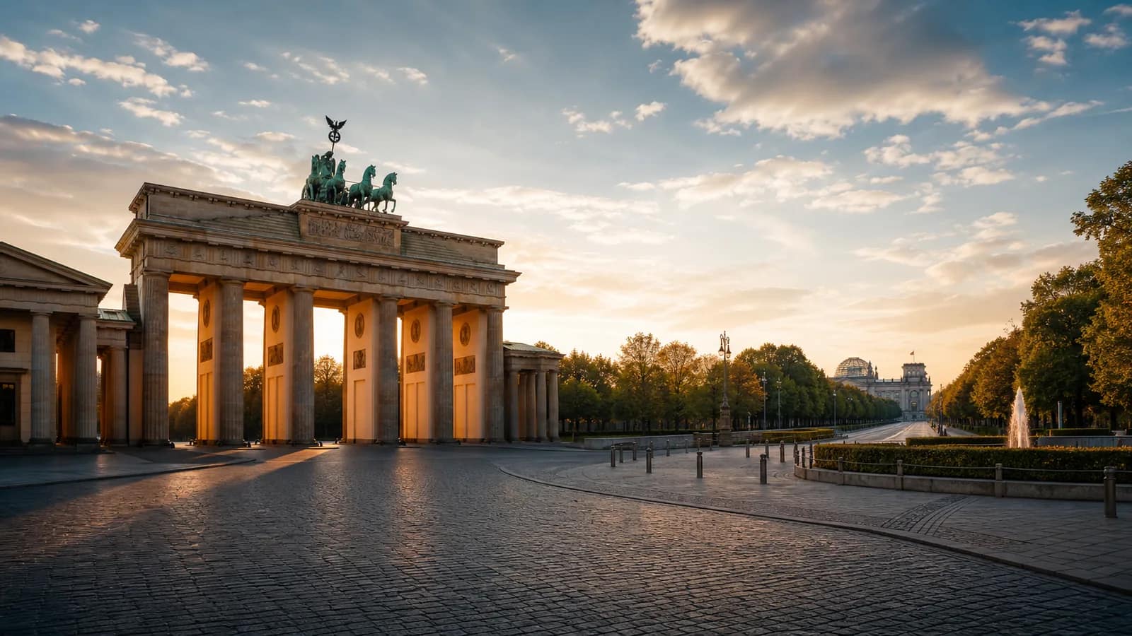 Cinematic travel view of berlin, destination guide