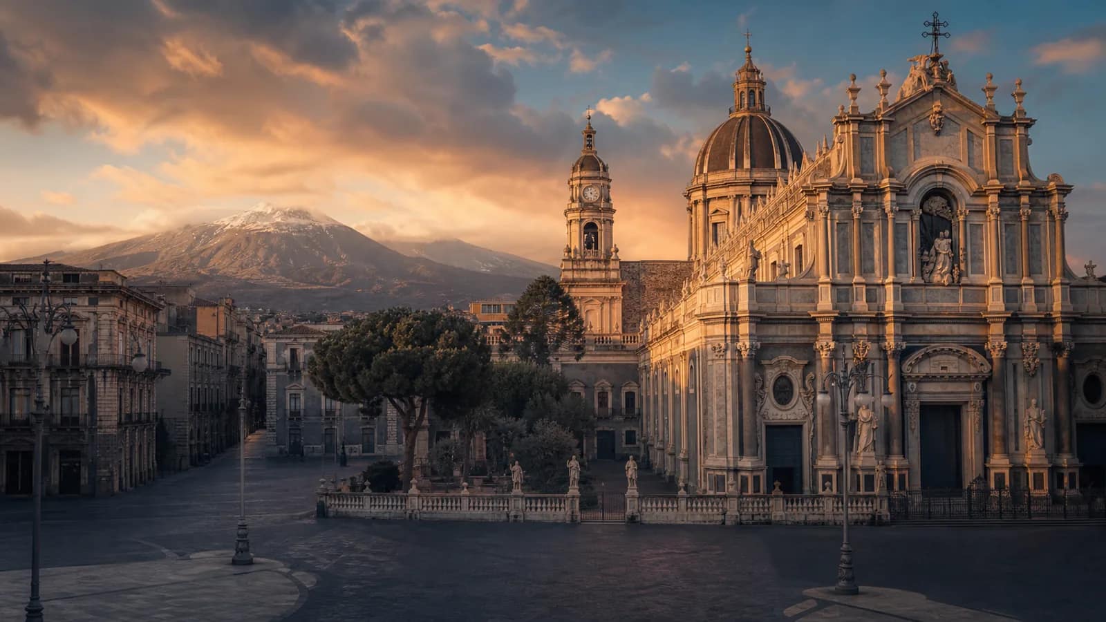Cinematic travel view of catania, destination guide