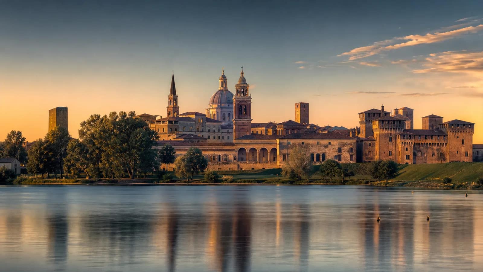 Cinematic travel view of mantova, destination guide