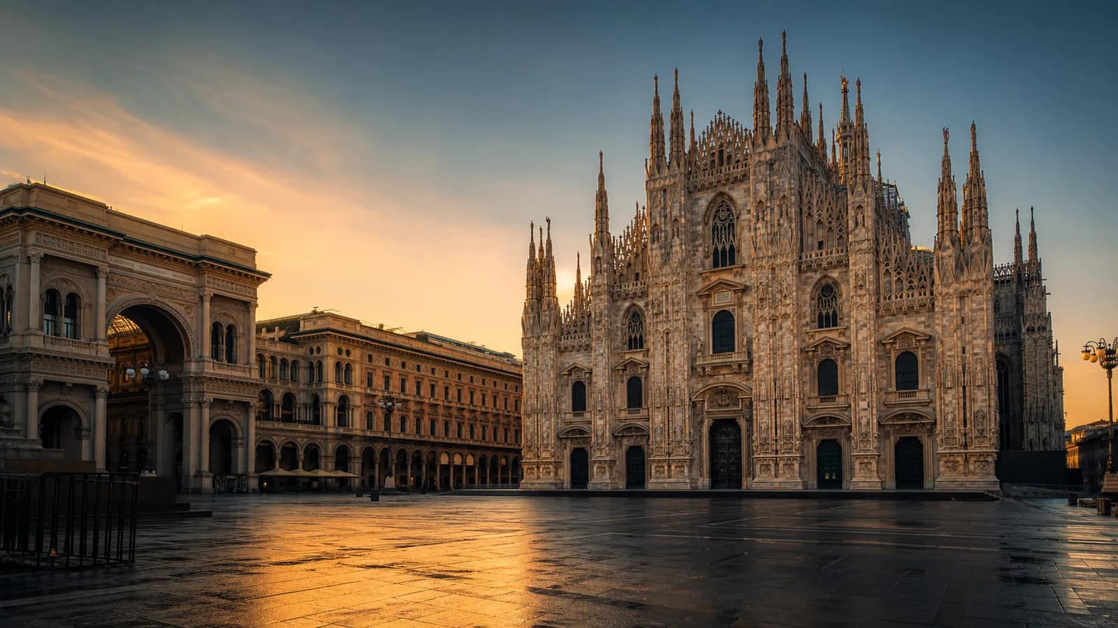 Cinematic travel view of milano, destination guide