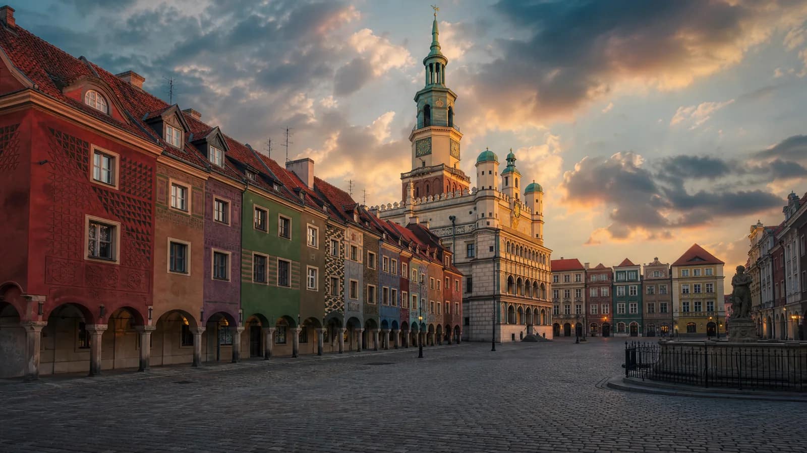 Cinematic travel view of poznan, destination guide