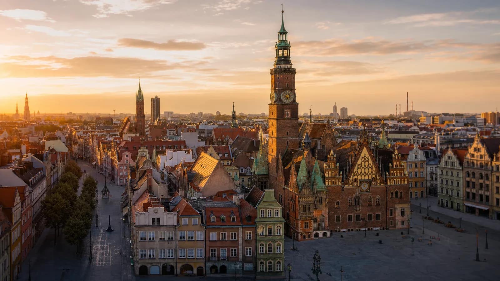Cinematic travel view of wroclaw, destination guide