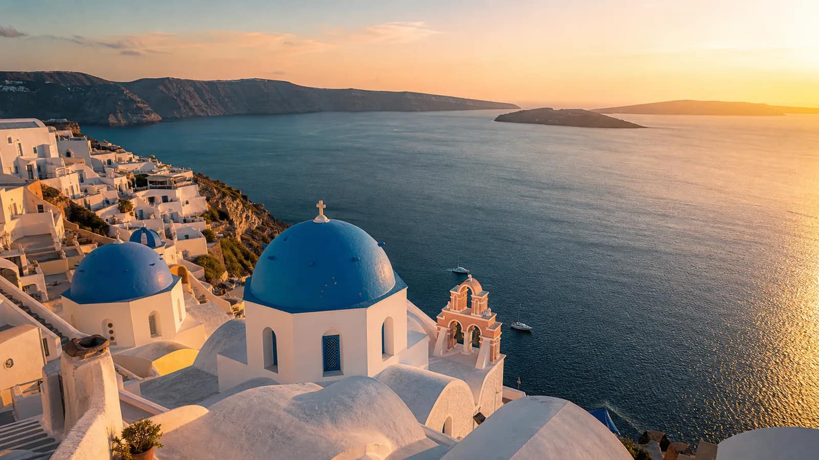 Cinematic travel view of GR, country guide