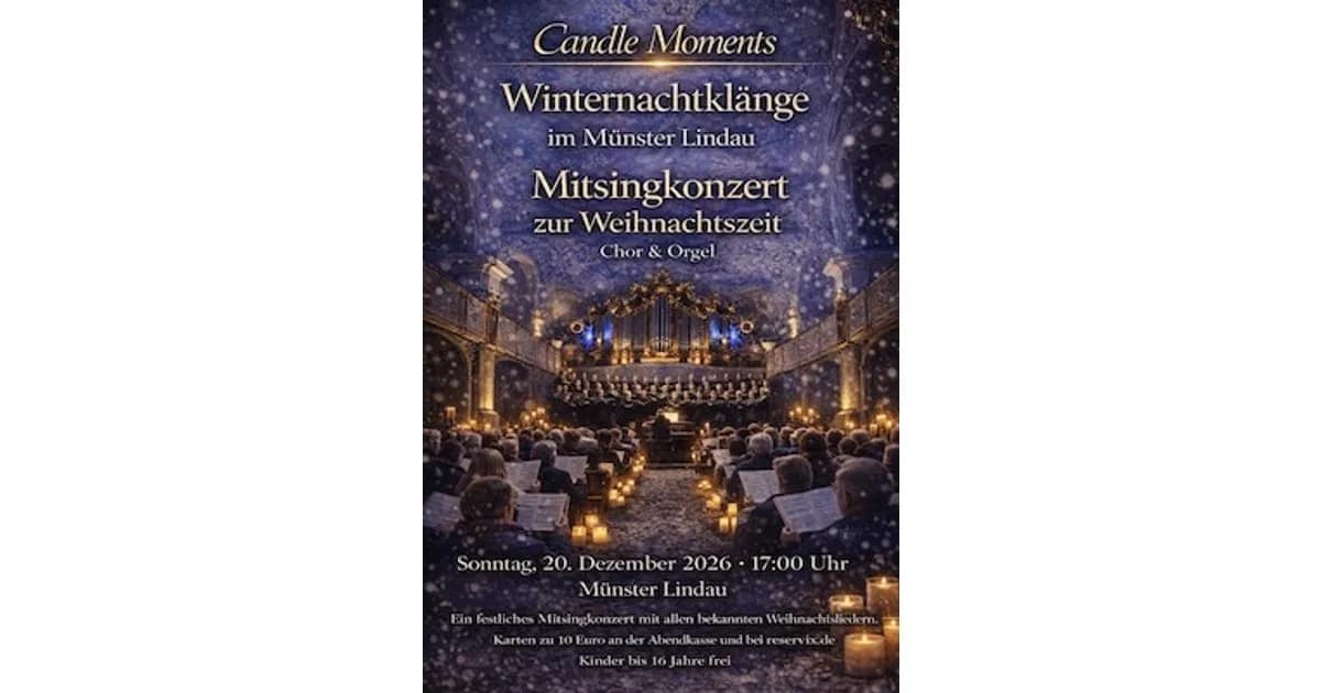 Candle Moments - Mitsingkonzert zur Weihnachtszeit – Winternachtklänge im Münster Lindau event image