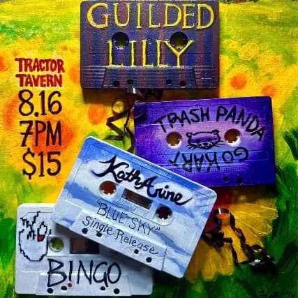 Guilded Lilly, Trash Panda Go Kart, Kath Arine, B!NGO The Vistrian (partially seated)