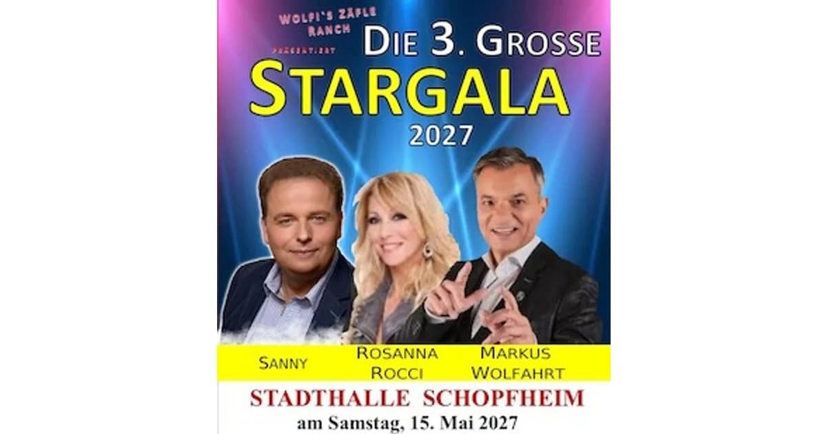 DIE 3. GROSSE STARGALA - Wolfi`s Zäpfle Ranch präsentiert : event image