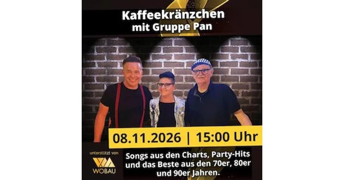 Kaffeekränzchen mit Live-Musik | Magdeburg | machwerk - Kaffeekränzchen mit der Gruppe PAN | Magdeburg | machwerk event image
