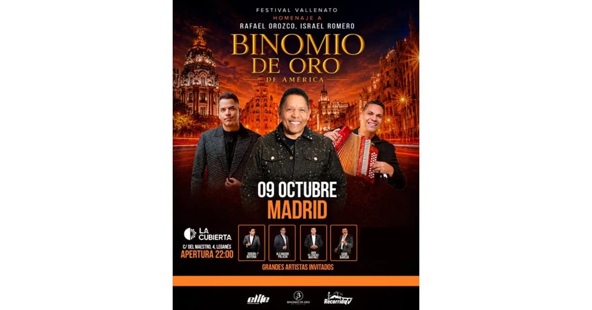 Festival Vallenato - Homenaje a Rafael Orozco, Israel Romero - Binomio de Oro de América event image