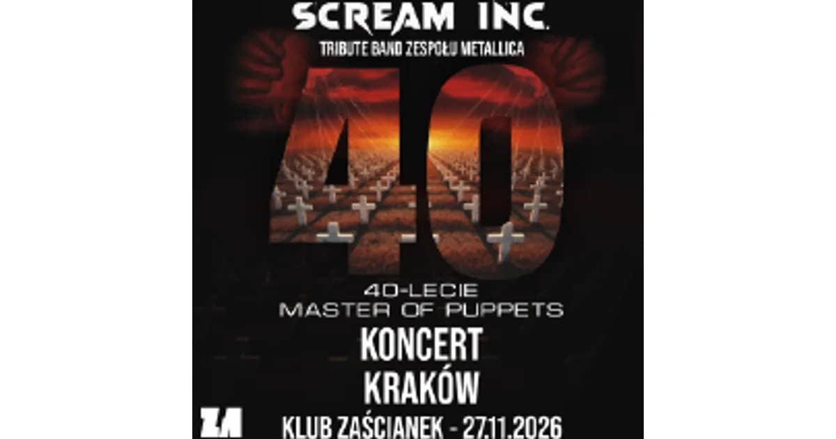 40-lecie “Master of Puppets” - SCREAM Inc event image