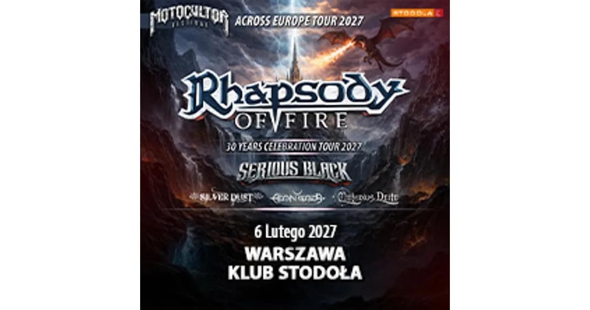 Motocultor Across Europe Tour 2027 Feat. Rhapsody of Fire, Serious Black&supports event image