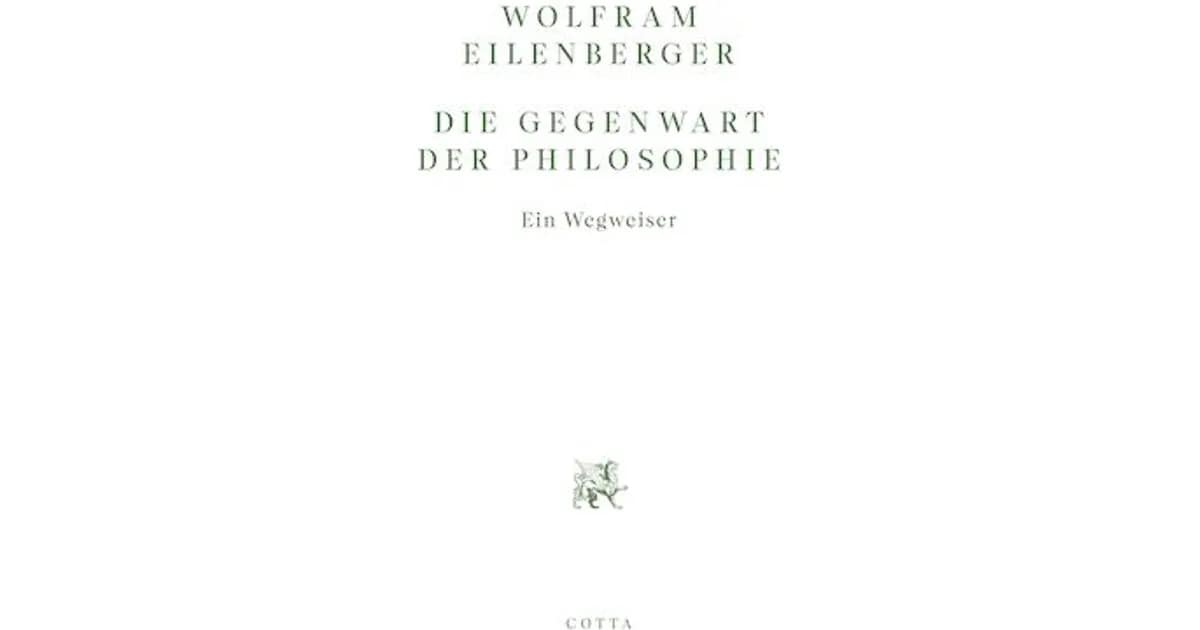 Die Gegenwart der Philosophie - Wolfram Eilenberger event image