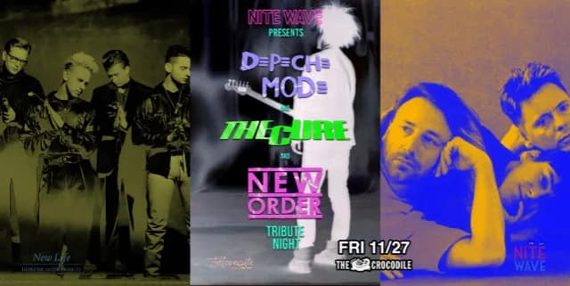 Nite Wave present: The Cure, Depeche Mode & New Order Tribute Night event image