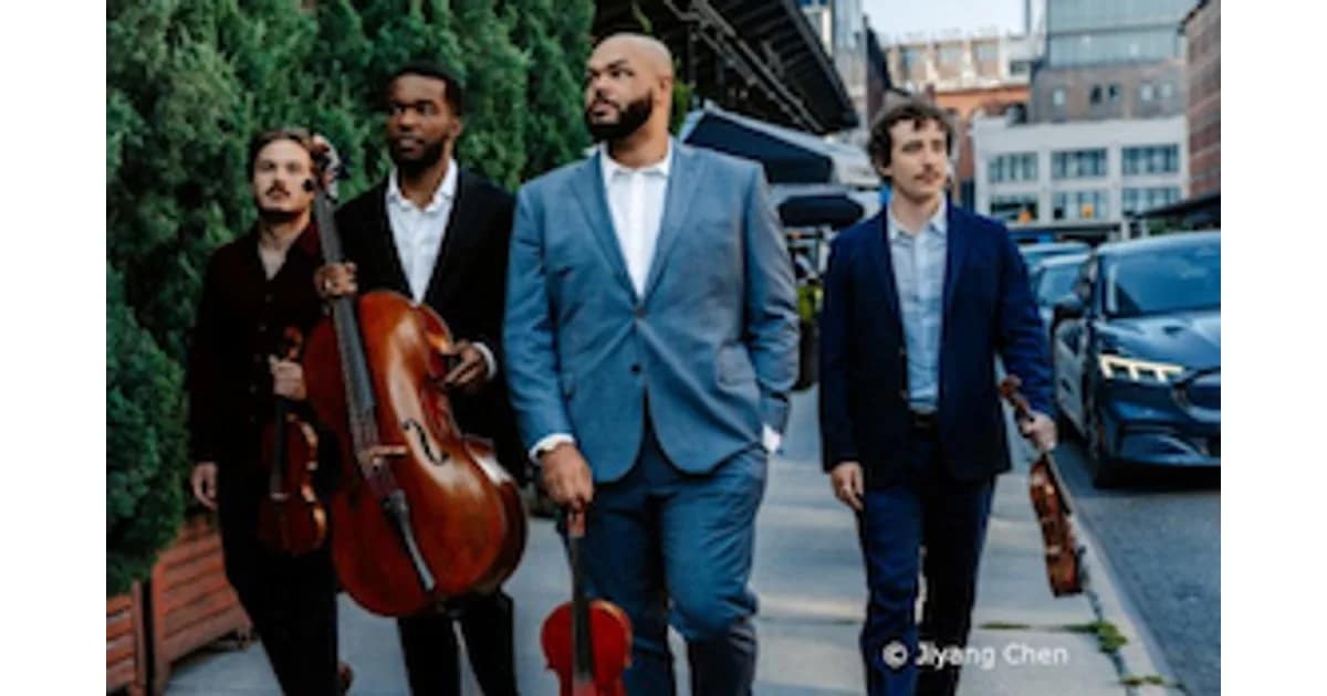 Isidore String Quartet - Phoenix Avalon – Violine; Adrian Steele – Violine; Devin Moore – Viola; Clara Abel – Violoncello event image