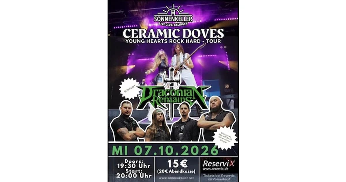 Ceramic Doves (ch) + Draconian Remains - On Tour 2026 - Yung Hearts Rock Hard event image