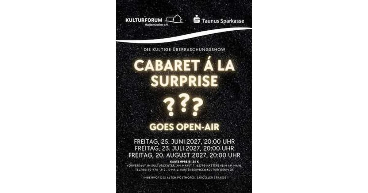 Cabaret à la surprise goes open air 2027 - Die kultige Überraschungsshow event image