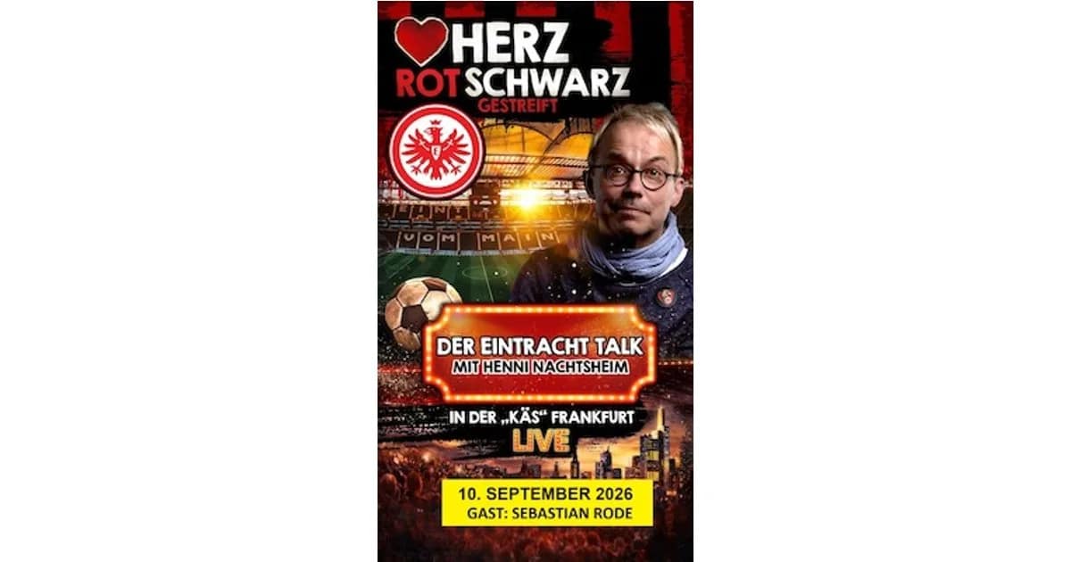 Herz rotschwarz gestreift - Der Eintracht-Talk mit Henni Nachtsheim - Gast: Sebastian Rode event image