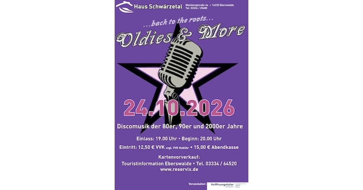 "Oldies & More" Das Original!!! - Discomusik der 80er, 90er, 2000er und das Beste von heute event image