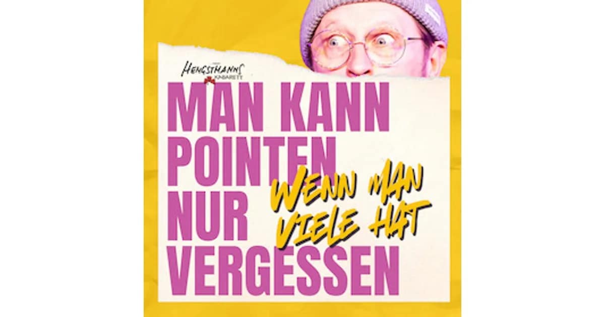 Man kann Pointen nur vergessen, wenn man viele hat event image
