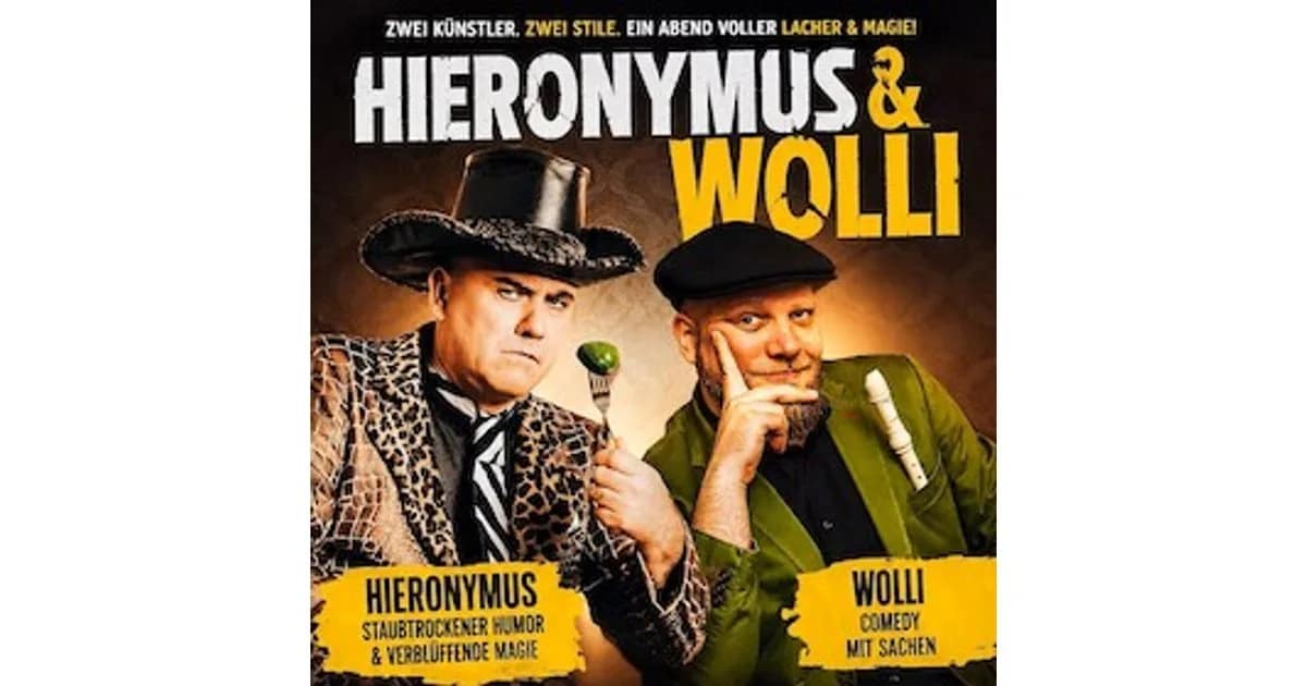 Hieronymus und Wolli - Comedy Rostock - Fauler Zauber trifft Comedy mit Sachen event image