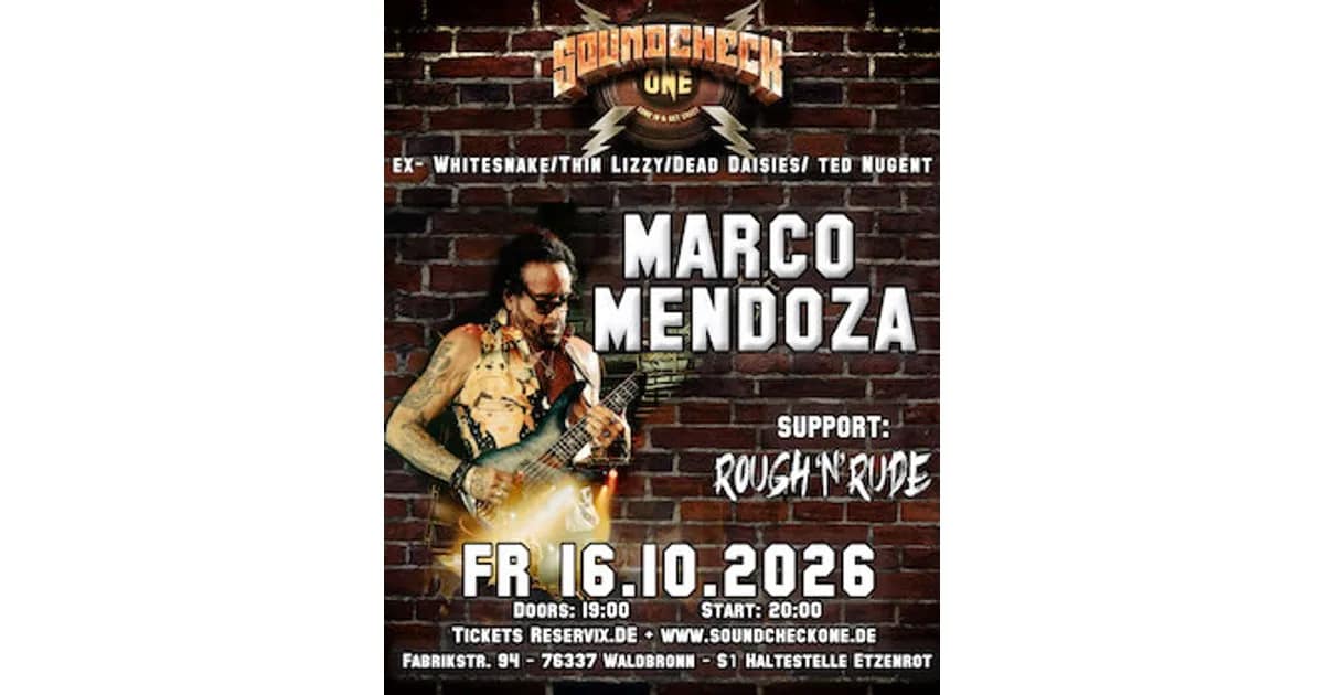 Marco Mendoza (ex- Thin Lizzy,Whitesnake,Journey etc.) + Support: Rough'n'Rude event image