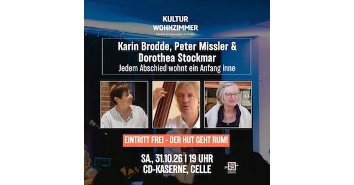 Karin Brodde & Dorothea Stockmar: Jedem Abschied wohnt ein Anfang inne - Wohnzimmerlesung in Halle 13 event image