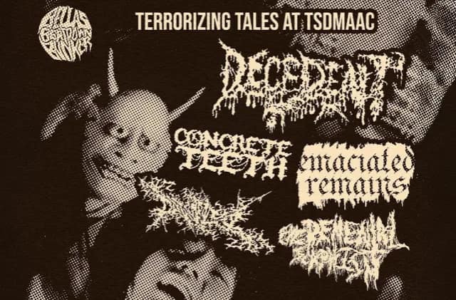 Decedent, Concrete Teeth, Emaciated Remains, Dawn of Agony, Excremental Scaphism