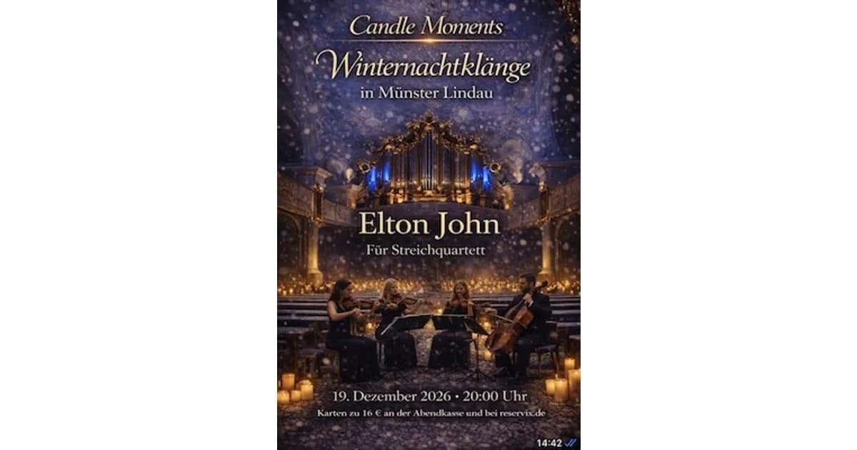 Candle Moments - Elton John für Streichquartett – Winternachtklänge im Münster Lindau event image