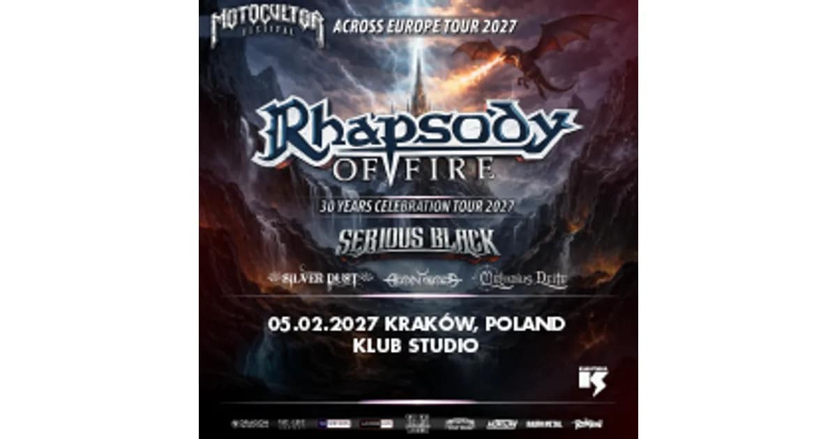 Motocultor Across Europe Tour 2027: Rhapsody of Fire + Serious Black + Silver Du event image