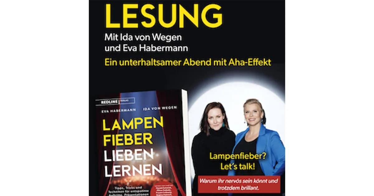 "Lampenfieber lieben lernen" - Interaktive Showlesung von und mit Eva Habermann und Ida von Wegen event image
