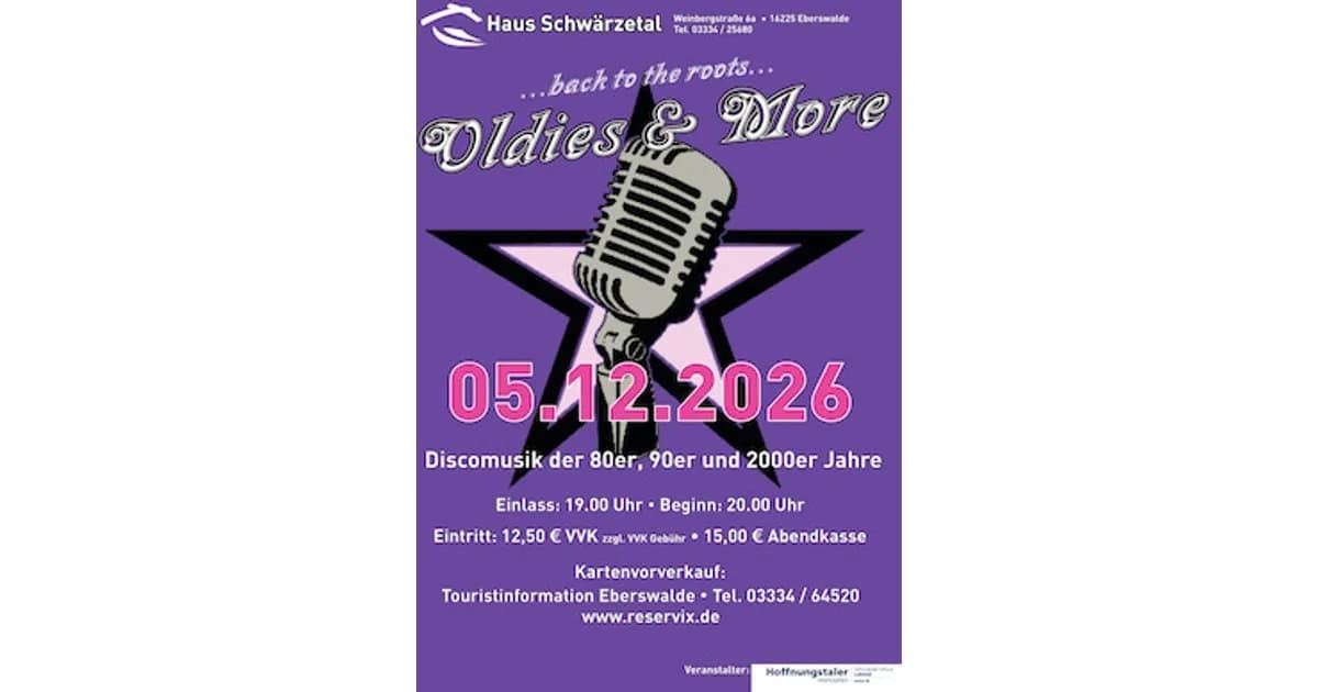"Oldies & More" Das Original!!! - Discomusik der 80er, 90er, 2000er und das Beste von heute event image
