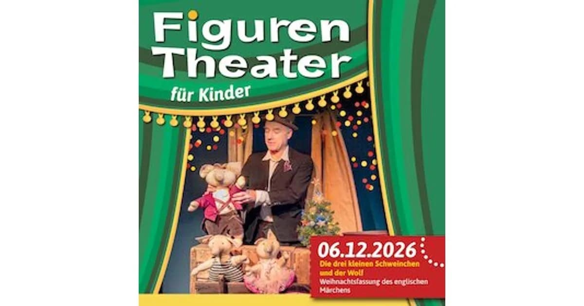 Figurentheater in der CD-Kaserne: Die drei kleinen Schweinchen und der Wolf Weihnachtsfassung - Gespielt vom Hermannshoftheater event image