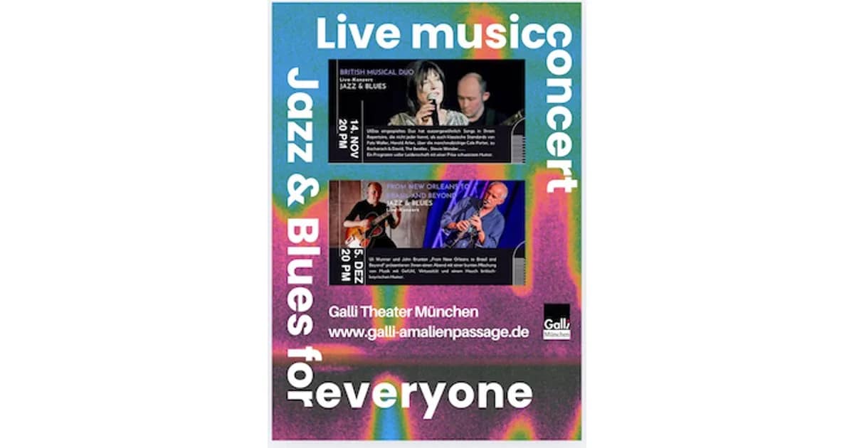 From New Orleans to Brasil and Beyond - Jazz & Blues Livekonzert event image