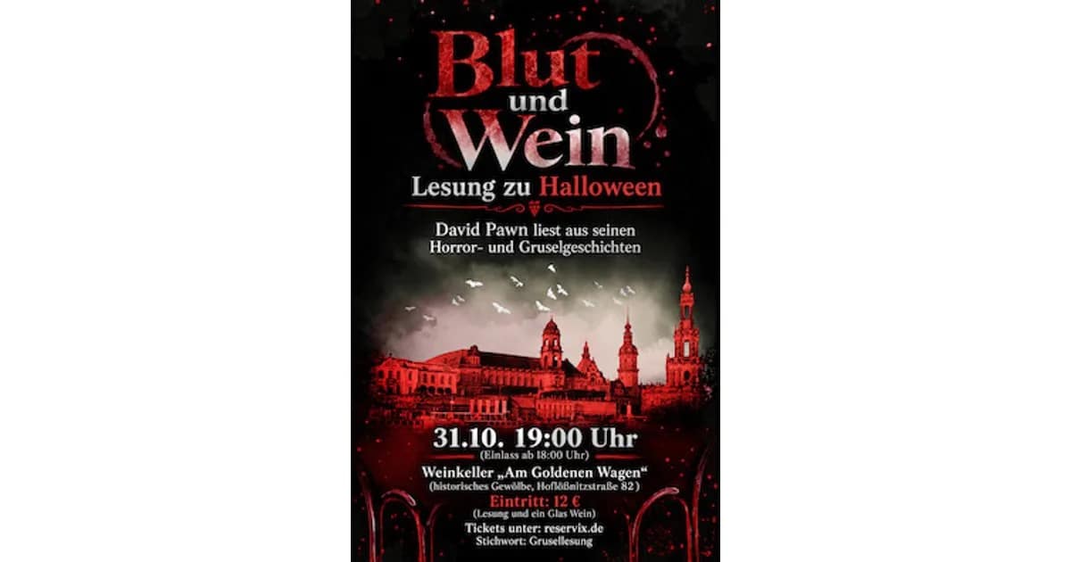 „Blut und Wein“ Lesung zu Halloween - Grusellesung event image