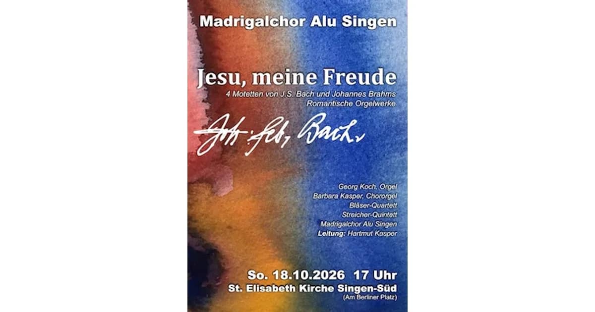 Jesu, meine Freude - 4 Motetten von J.S. Bach und Johannes Brahms event image
