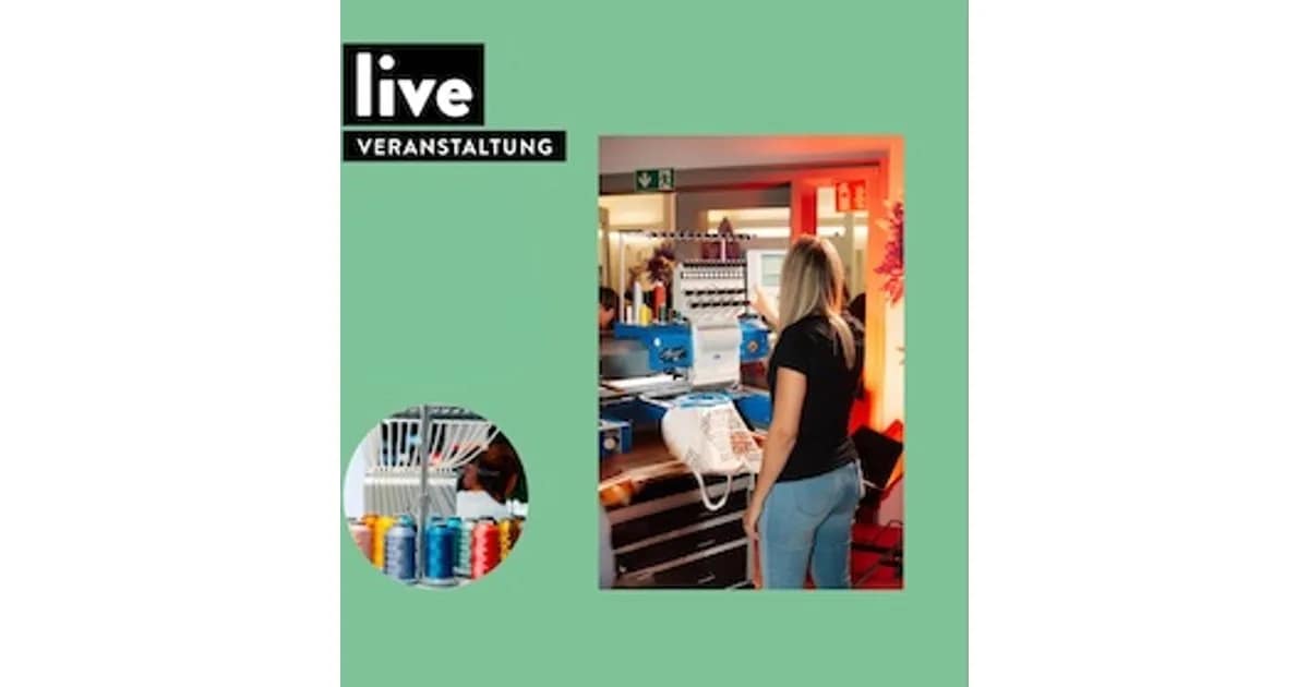 VERANSTALTUNG: Lange Shoppingnacht - Stickaktion - Hugendubelbeutel besticken event image