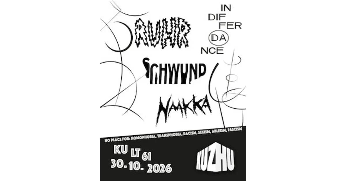 indiffer.da.nce - Darkwave-Konzert mit Ruhr / Schwund / Naakka event image